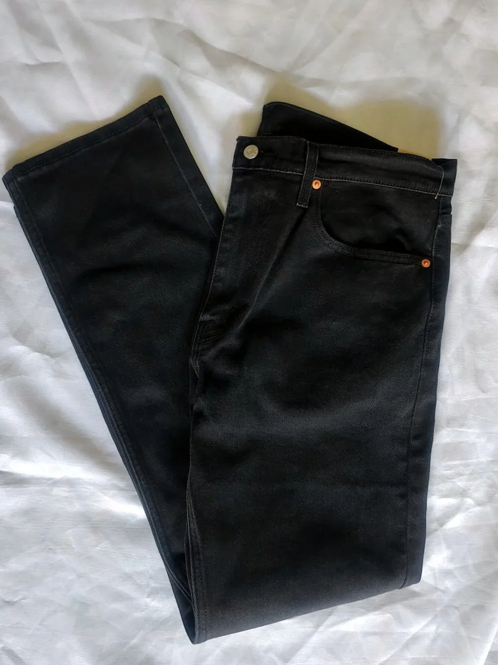 NWT Mens Levis 502 Size 36x32 Color Black Taper Jeans